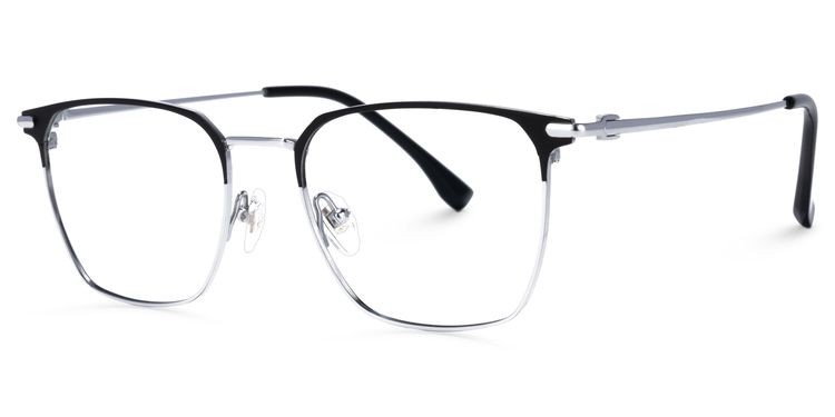 Campos Square Silver Glasses