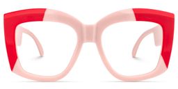 Gopaul Geometric Red Glasses0