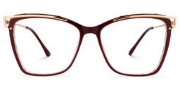 Krystle Square Red Glasses0