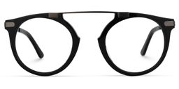 Buggie Round Black Glasses0