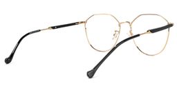 Magaly Geometric Black-Gold Glasses3