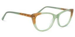 Eddie Cateye Light-Green Glasses2