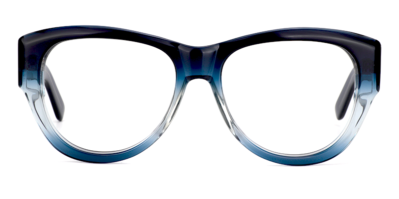 Round Dark Blue Glasses | Zeelool Eyeglass Frames0