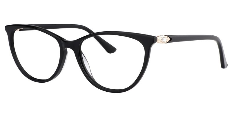 Oval Black Glasses | Zeelool Eyeglasses2