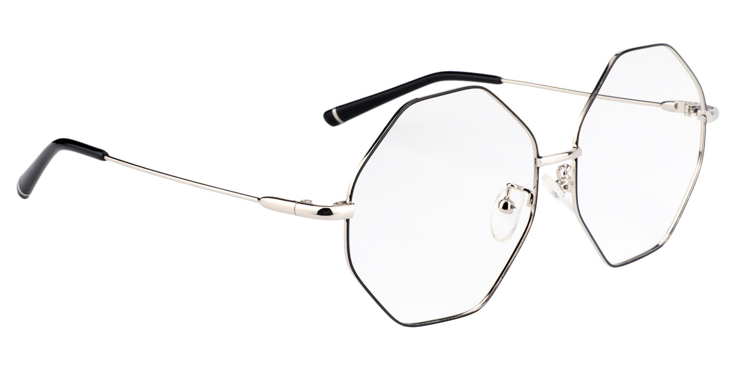 Petaloid Silver Glasses | Zeelool Glasses3