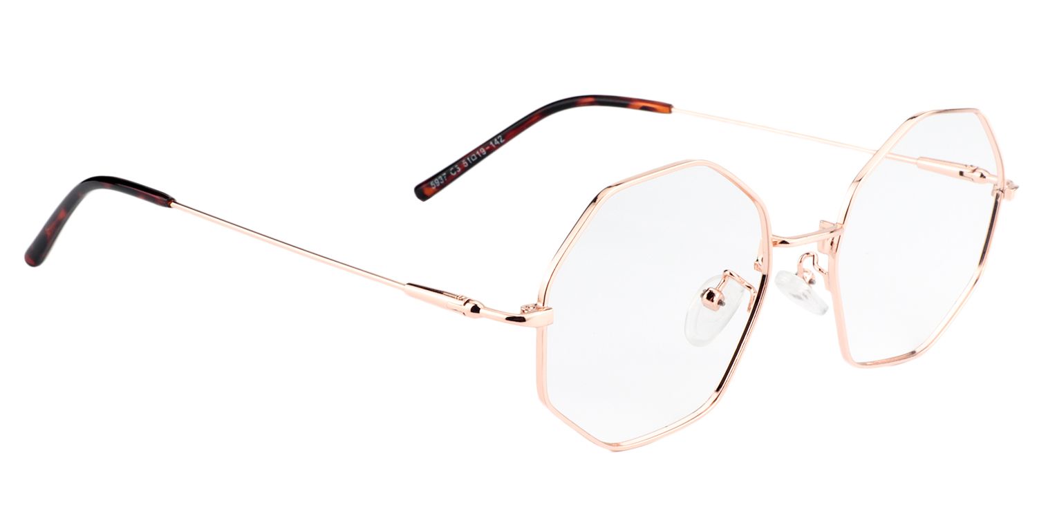 Petaled Gold Glasses | Zeelool Glasses3