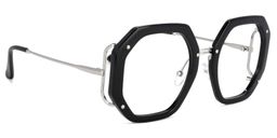 Mariah Geometric Black Glasses2