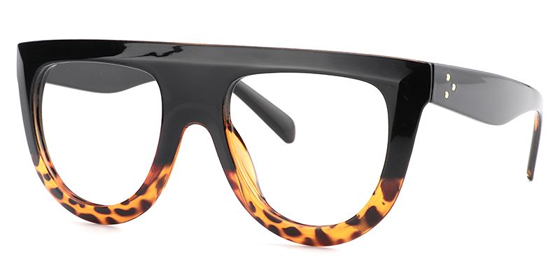 Square Tortoise-Gold Eyeglasses2