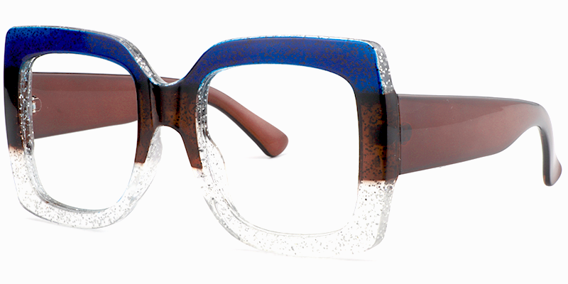 Rectangle Blue Glasses | Zeelool Eyeglass Frames Online2