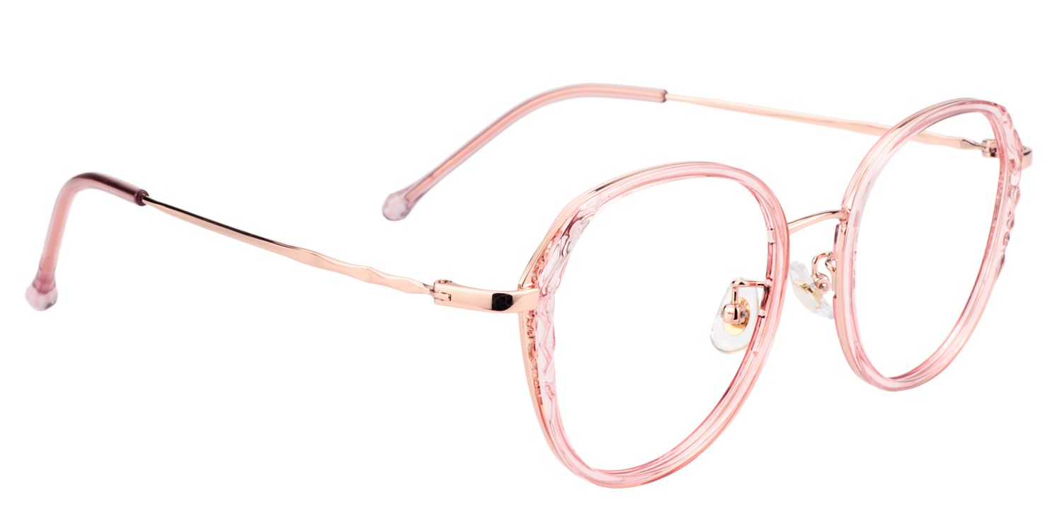 Round Pink Glasses | Zeelool Glasses3
