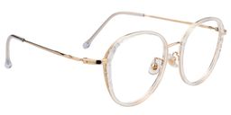 Estelle Round White Glasses4