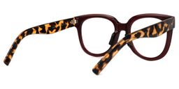 Harrell Dark-Red Square Glasses3