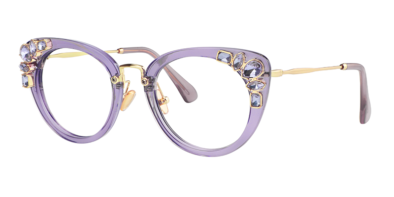 Cat Eye Purple Glasses2