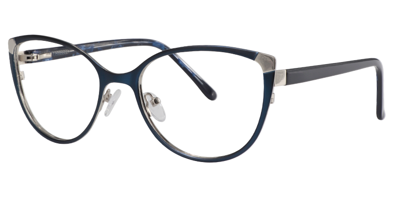 Round Dark Blue Glasses | Zeelool Eyeglasses2