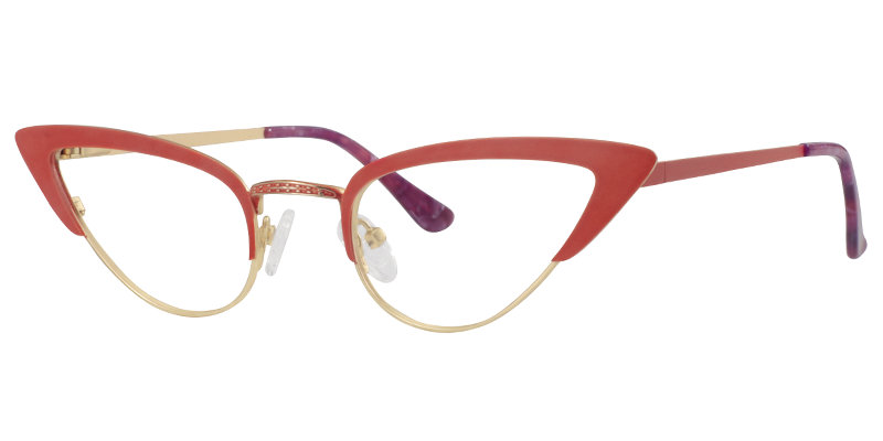 Living Coral Cateye Glasses | Zeelool Eyeglass Frames2