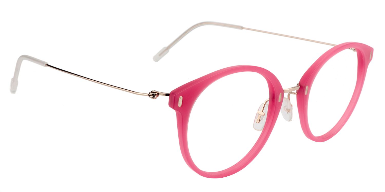 Round Rosered Glasses | Zeelool Glasses3