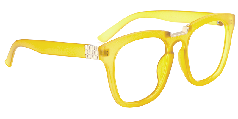 Rectangle Yollow Glasses | Zeelool Eyeglasses Online3