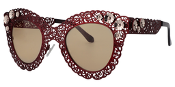 Blanche Cat-eye Red Sunglasses2