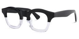 Rita Square Black&Clear Glasses2