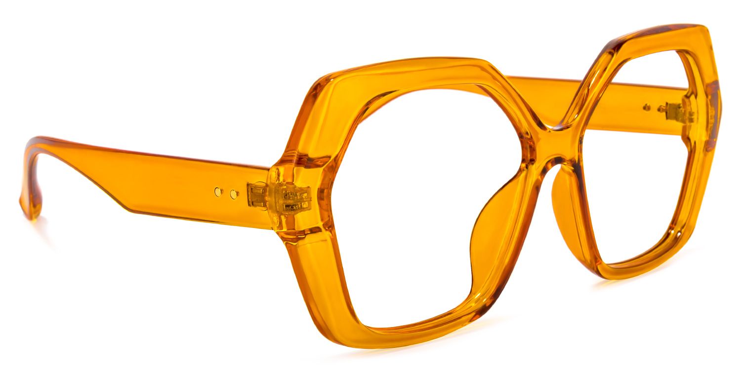 Piper Geometric Earthy-Yellow Glasses | Zeelool Glasses2