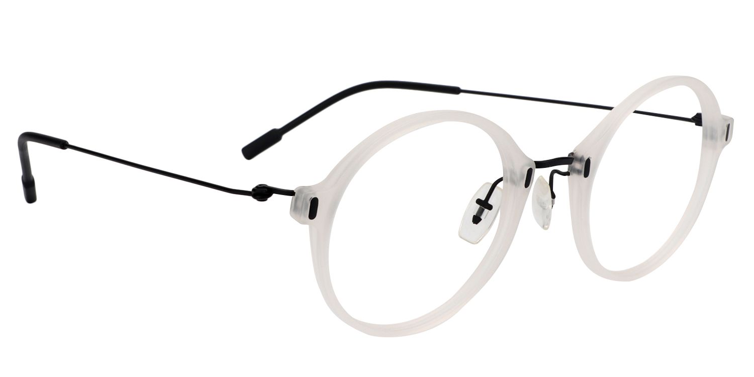 Round White Glasses | Zeelool Glasses2