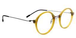 Olga Round Yellow Glasses3