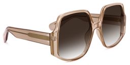 Paloma Geometric Beige Sunglasses1