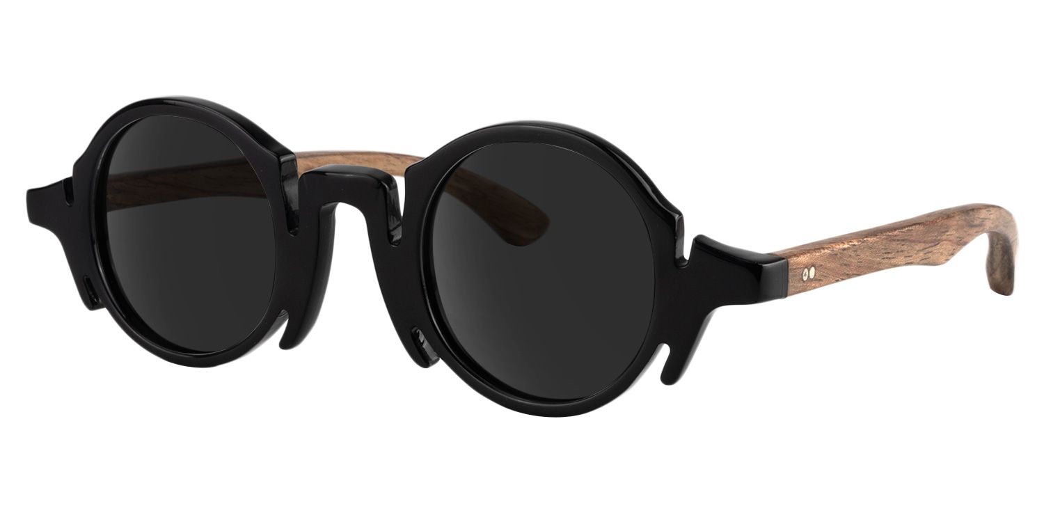Charlie Black Round Sunglasses to Frame Your Face | ZEELOOL1