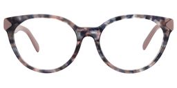 Vivian Cat Eye Gray Tortoise Glasses0