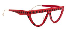 Gyllenhaal Cateye Red Glasses3