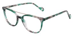 Tyra Aviator Green Floral Glasses 3
