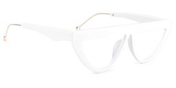 Gyllenhaal Cateye White Glasses1