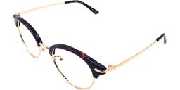 Malcolm X Browline Gold-Tortoise Eyeglasses2