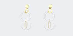 Stylish Multi-layer Circle Clear Earrings2