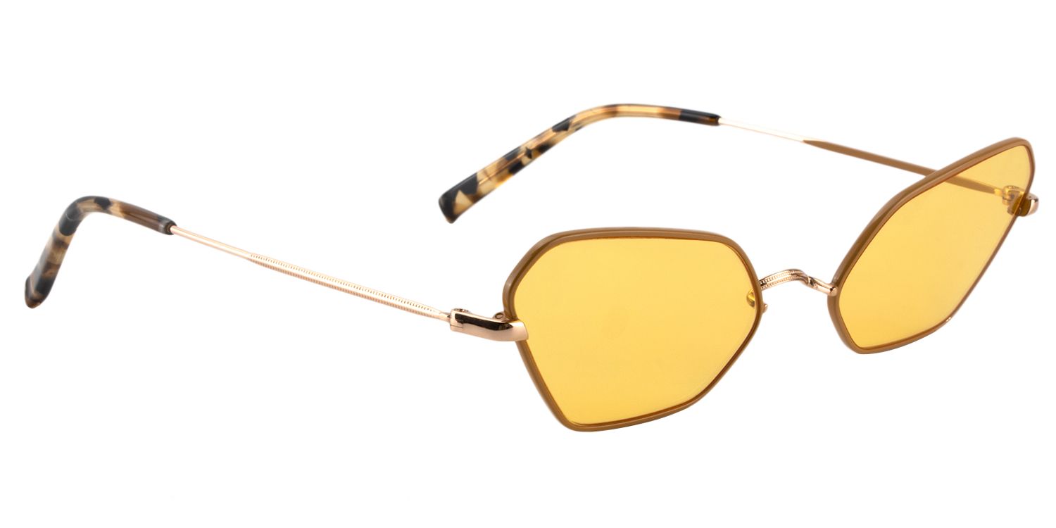 Beige Geometric Sunglasses | Zeelool Sunglasses2