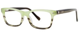 Debbie Rectangle Green Glasses2