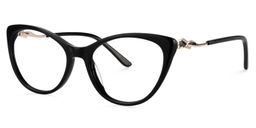 Calypso Cat Eye Black Glasses3