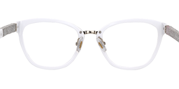 Hockey Cat Eye White Glasses2