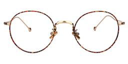 Master Round Red Floral Glasses0