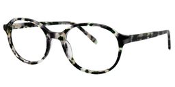 Adamson Oval Black Clear Glasses2