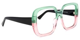 Nikolas Square Green Glasses1
