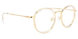 Yahya Round Gold-Clear Glasses2