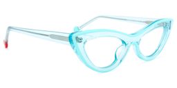 Yuki Cateye Light-Blue Glasses2