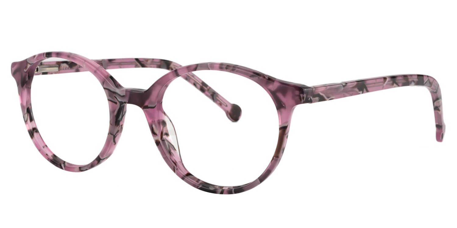 Round Purple Floral Glasses | Zeelool Glasses2