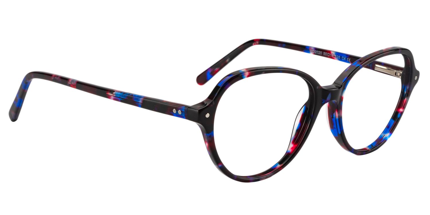 Oval Blue Tortoise Glasses | Zeelool Glasses2