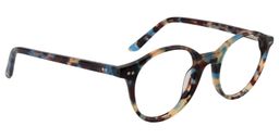 Aldrin Round Blue Tortoise Glasses2