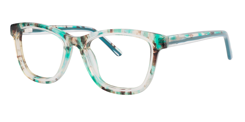 Rectangle Green Floral Glasses | Zeelool Eyeglass Frames2