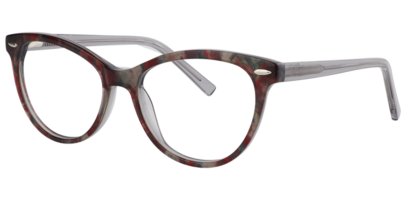 Cateye Red-Gunmetal Glasses | Zeelool Eyeglass Frames2