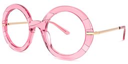 Keona Round Pink Glasses1
