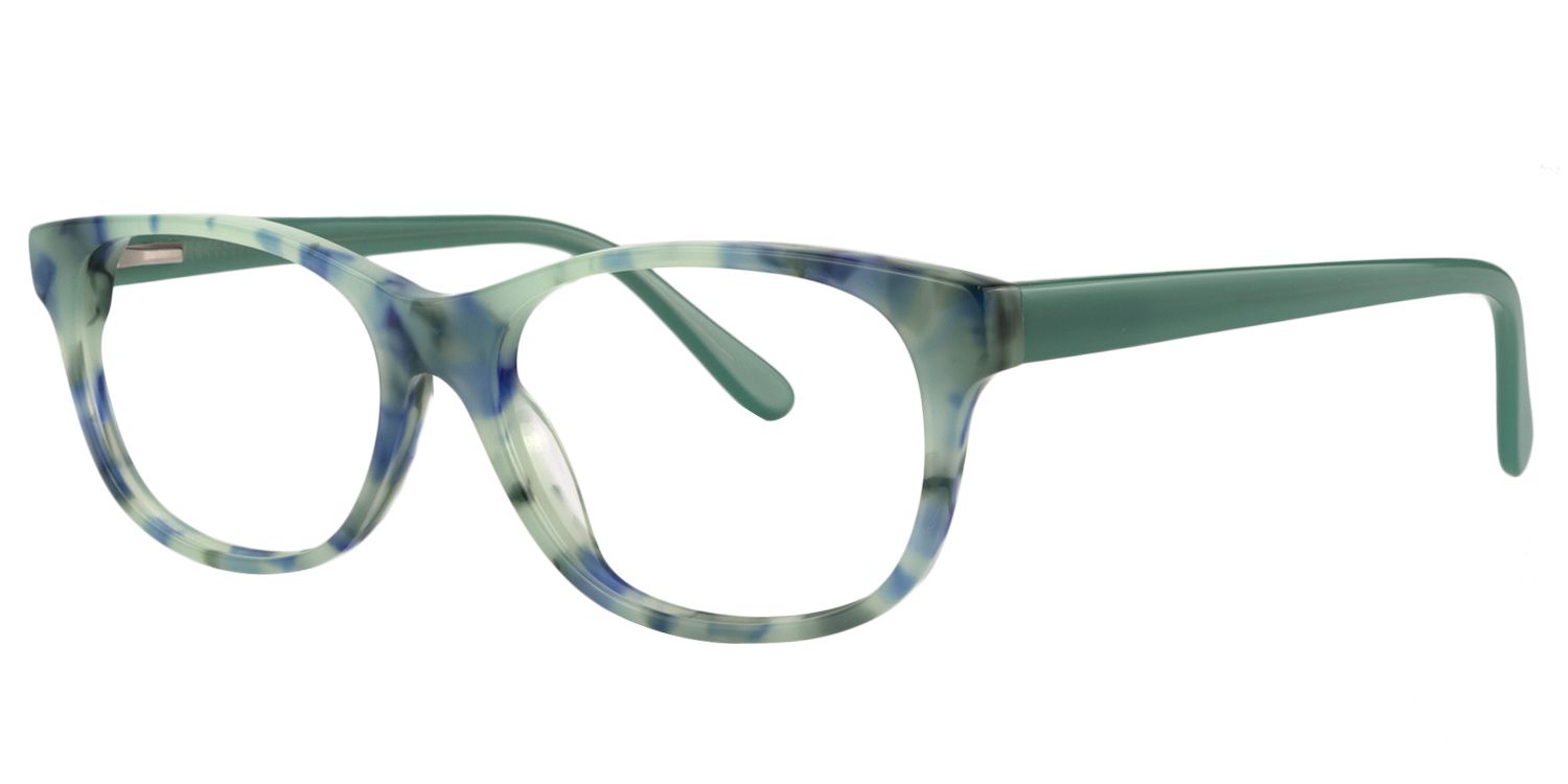 Rectangle Green Floral Glasses | Zeelool Glasses2
